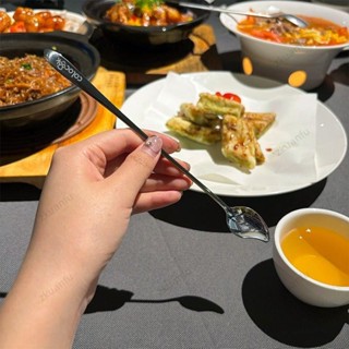 咖啡勺 colocook【多多優選】芒果勺頭 304不鏽鋼長柄攪拌勺子