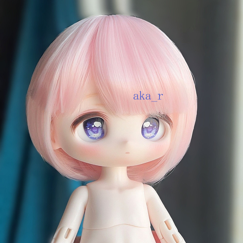 BJD假髮6分4分3分 高溫髮絲短髮 可愛娃用假髮彈力髮 12月8上新 bjd