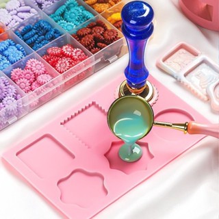 新品甄選💐新品火漆印章章頭矽膠定型模具 火漆印章蠟粒固定器圈模蓋印工具💐咕卡 火漆 diy工具