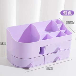 小鬍子精品桌搭好物 書桌好物 旋轉筆筒 三合一旋轉化妝品收納盒桌面置物架整理收納盒梳妝臺筆筒口紅美甲