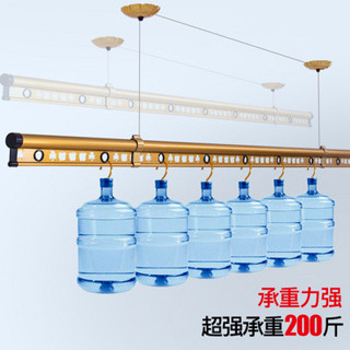 臺灣出貨22QR陽臺手搖陞降晾衣架雙桿式 加筋加厚室內晾衣桿自動涼衣服架