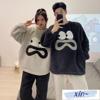 珊瑚絨睡衣冬季睡衣毛絨睡衣舒適親膚[D1028]珊瑚絨情侶睡衣女秋冬季加厚加絨法蘭絨男士家居服2024年新款套裝