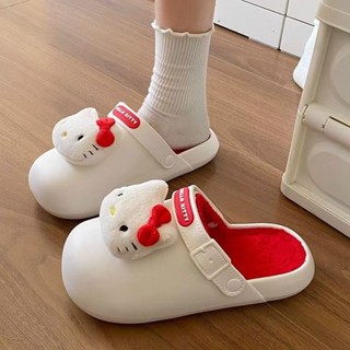 可愛毛絨拖鞋🎀 hellokitty拖鞋女秋冬室內家居防水三麗鷗棉拖鞋女冬季新款