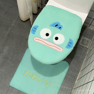新品冬季可愛粘貼式馬桶墊二件套家用毛絨保暖馬桶三件套坐墊坐便器套 8JGJ