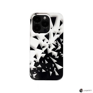 🔥臺灣出貨🔥Smile💛簡約黑白幾何iPhone11直邊xr手機殼14適用12蘋果13防摔xs軟殼8p潮