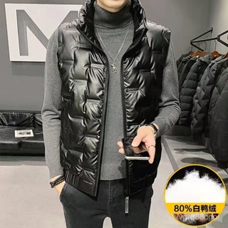 【福園】背心外套男男士羽絨馬甲外穿秋冬款輕薄潮流坎肩立領男新款背心馬夾外套短款 NAWC