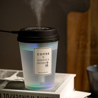 咖啡杯USB桌面加濕器小型迷你噴霧大靜音辦公桌學生宿舍夏季降溫【曲豆子生活館】