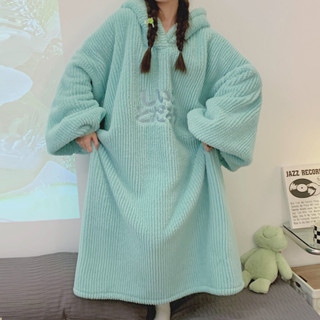 優品📌珊瑚絨睡衣連身秋冬季女裝扮聚會搞怪連帽睡裙