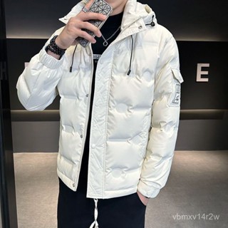 🔥羽絨服男士短款 新款青年冬裝休閒外套 冬季男士加厚連帽 百搭修身外套 秋冬保暖防風防寒上衣男 防寒短款潮流男羽絨外套