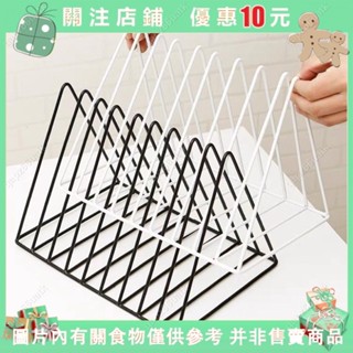 qaq~熱門ins三角書立架鐵藝小書架桌面裝飾收納架置物架簡約書報架/1231