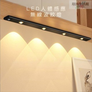臺灣熱賣 LED人體感應無線波紋燈💖LED無線人體感應燈 充電貓眼小山丘燈 波紋氛圍燈 酒櫃櫥櫃衣櫃燈