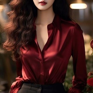 🌸臺灣限價免運🌸鹿鹿 大尺碼法式洋氣長袖襯衣 女士素色質感襯高級衫通勤氣質寬鬆免燙上衣
