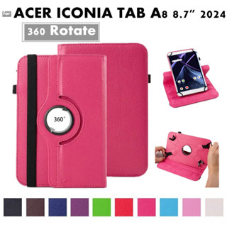 3C 適用於 ACER ICONIA TAB A8 8.7 英寸 2024 平板電腦保護套 360 度旋轉多角度檢視支架