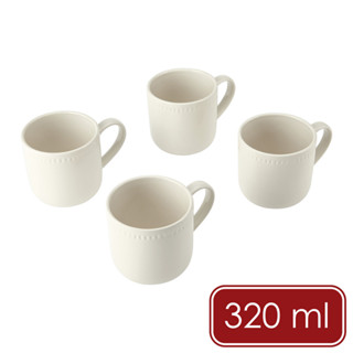 臺灣現貨 美國《Mikasa》Cranborne石陶馬克杯4入(320ml) | 水杯 茶杯 咖啡杯