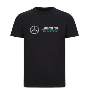 ✨新品低價/免運✨F1賓士AMG車隊賽車服衣衫短袖T體恤汽車標誌主題工作跑豪車機越野 CVZX