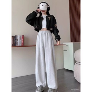 （臺灣熱銷）韓版 女生休閒褲 衛褲 寬鬆闊腿褲 秋冬加絨加厚長褲 羊羔絨運動褲 高腰顯瘦直筒褲 小個子加絨衛褲