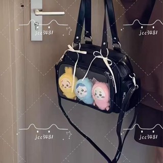 新款日系休閒高階感吧唧痛包 制服包 JK單肩包 學院風手提包 吧唧痛包 痛包二次元娃包 吧唧包 娃包 透明痛包 吧唧穀子