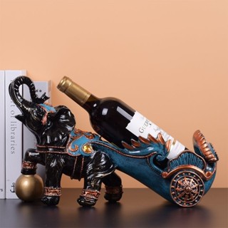 酒架 紅酒架 烈酒架 玻璃瓶架 紅酒收納架 紅酒展示架 葡萄酒架 紅酒架擺件現代客廳餐桌擺件歐式創意象拉車酒櫃裝飾品家居