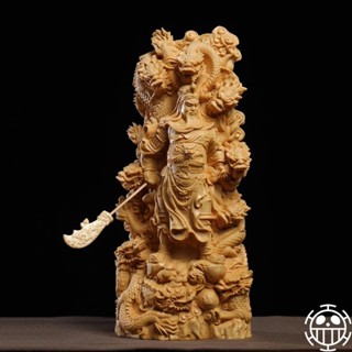 木雕神像 供奉神像檜木精雕刻九龍關公客廳中式擺件關二爺關羽人物神像武財神工藝品