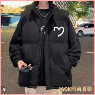 JACK-男裝 大尺碼背心 棉背心 保暖背心 男生背心 秋冬款防寒保暖馬甲棉服男女學生寬鬆百搭潮流加厚棉馬夾外套棉襖