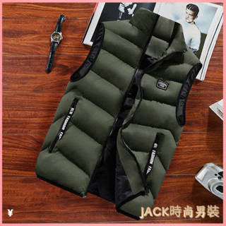 JACK-男裝 大尺碼背心 棉背心 保暖背心 男生背心 秋冬新爆款羽絨棉青少年情侶休閒運動保暖加厚加大加肥坎肩馬甲