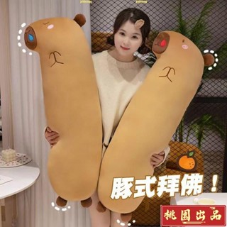【桃園品質】卡皮巴拉抱枕 長條抱枕 水豚抱枕 長抱枕 可拆洗 睡覺抱枕 側睡枕 夾腿枕頭 水豚靠墊 大靠枕 床頭枕.