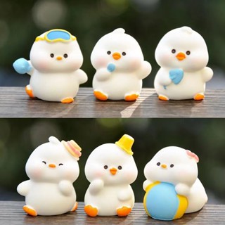 治癒動物小鴨子樹脂公仔玩偶模型