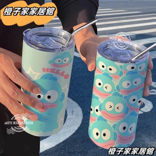 🔥臺灣出貨✨醜魚水壺 咖啡保溫杯 吸管保溫杯 咖啡杯 吸管杯 保溫杯 保冷杯 保溫瓶 不鏽鋼水壺 吸管水杯 咖啡隨行杯