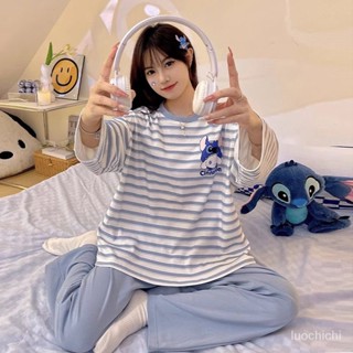 【臺灣出貨】長袖睡衣 秋冬睡衣 女生睡衣 韓版睡衣 卡通睡衣 可愛睡衣 居家服 睡衣套裝 家居服 兩件式睡衣 睡衣女