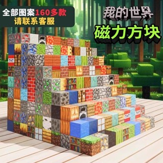 【臺灣出貨】2024我的世界磁力方塊大號方塊MC磁鐵磁吸男立體拚裝益智兒童玩具