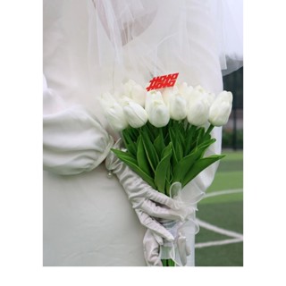 多款式 新娘捧花 領證手捧花手感鬱金香新娘結婚模擬花束韓式婚禮婚紗照攝影花束 登記 婚紗捧花 韓係森係手花【琳黛】