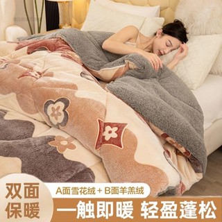 羊羔絨被 保暖被 法蘭絨被 暖暖被 水貂絨被 加厚棉被 被子 冬被 冬天棉被 厚棉被 被胎 羊羔絨被子加厚保暖雙面絨單人