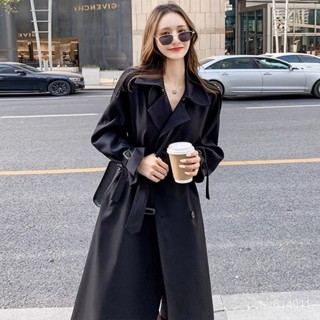 【PE】風衣外套秋冬新款英倫氣質風衣女中長款小個子韓版大衣過膝顯瘦寬鬆外套潮