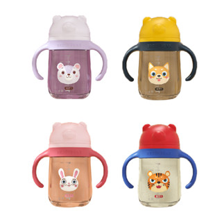【韓國BeddyBear】 兒童吸管水杯/Tritan 學飲杯/學習杯/兒童吸管水壺／一杯兩用／手把杯／背帶杯