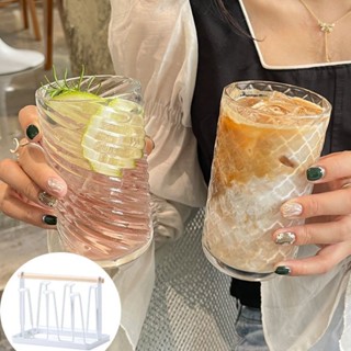 杯子✨ 玻璃杯 喝水杯子 高顏值ins風冰美式拿鐵咖啡杯玻璃蘇打水飲料杯玻璃水杯牛奶杯子