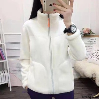 【臺灣出貨】 秋冬季搖粒絨外套女雙面穿內膽高檔外套加絨加厚秋裝立領薄款細絨