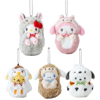 【現貨】小禮堂 【限購】Sanrio 三麗鷗 絨毛玩偶吊飾 (動物森友會2.0) Kitty 美樂蒂 布丁狗