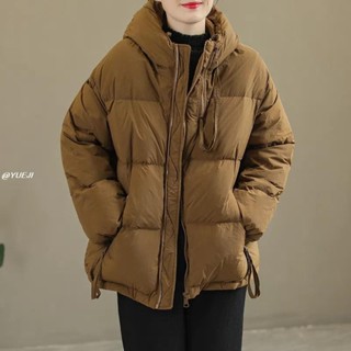 臺灣出貨🌱羽絨棉服 羽絨棉服女2024年新款棉衣冬季連帽寬松保暖棉襖大碼女裝反季外套 大尺碼外套 麵包服外套 冬季外套