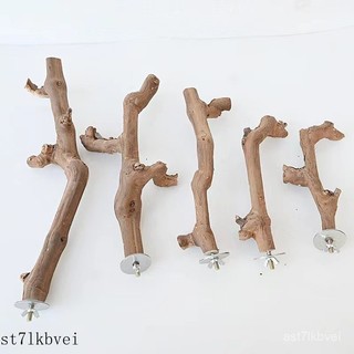 鸚鵡站桿 鸚鵡磨爪站棍 鸚鵡用品 鳥類站架 鸚鵡磨砂站桿 鳥籠配件 鸚鵡用品 鳥類玩具中小型鸚鵡鳥類葡萄藤造型木站棍站桿