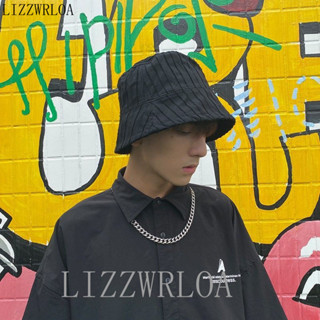 LIZZWRLOA[帽子]男遮陽帽漁夫帽男ins潮牌嘻哈百搭日係防曬水桶帽韓版可折疊