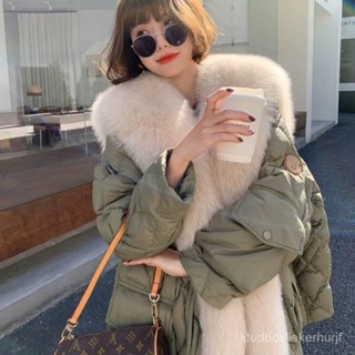 臺灣出貨 免運 派剋服外套女 秋冬外套 大翻領係帶派剋服女2024新款冬季羽絨棉服女寬鬆顯瘦保暖棉服外套 PNEB