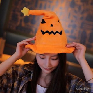 萬聖節裝扮 萬聖節派對帽子南瓜帽魔法師錶演帽南瓜帽子錶演道具 萬聖節 OQDA