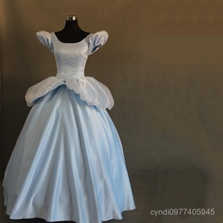 【霧都】可加急出貨#年會公主裙大人灰姑娘裙子cosplay萬聖節服裝僊蒂公主cos禮服成年 cos服