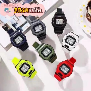 熱銷方塊獨角獸電子手錶學生男女多功能運動大表盤電子手錶