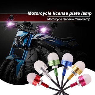2個 LED 機車車牌燈 後視鏡燈 38CM有線電動車燈泡 訊號燈 越野 機車12V 裝飾燈