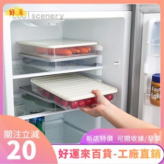 新店特價❤冰箱食品收納盒 日式方形塑膠單層密封盒大號透明分類保鮮盒 用帶蓋密封保鮮盒ｄａａ