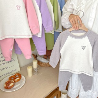 Olliෆ兒童秋冬睡衣 發熱衣 7A抗菌保暖套裝 打底衫德絨睡衣 中領兒童加厚家居服秋衣秋褲套裝