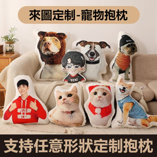 【客製化】異形抱枕 來圖訂製 枕頭自製人形 雙麵照片 創意娃娃卡通公仔玩偶生日禮物 靠墊 活動贈品印製公司logo
