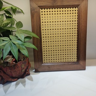 可開票專業定製藤編門板實木門板衣櫃門櫥櫃門 櫃門板新款家用中式古風