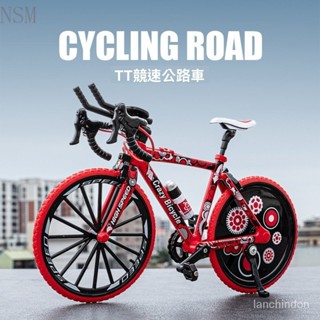 ✨車緻1:8閤金TT競速公路賽自行車腳踏車山地車兒童模擬玩具賽車跑車 模型機車 小汽車玩具 玩具跑車 模型 模擬車模型